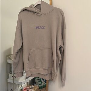 Elevated Faith Beige Hoodie for Women